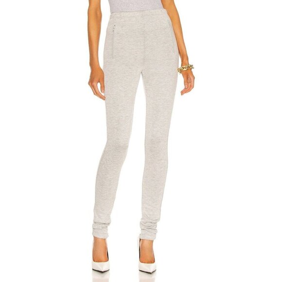 WARDROBE.NYC Side Zip Leggings in Grey Marl XSmall New Womens Skinny Pants - Picture 5 of 16